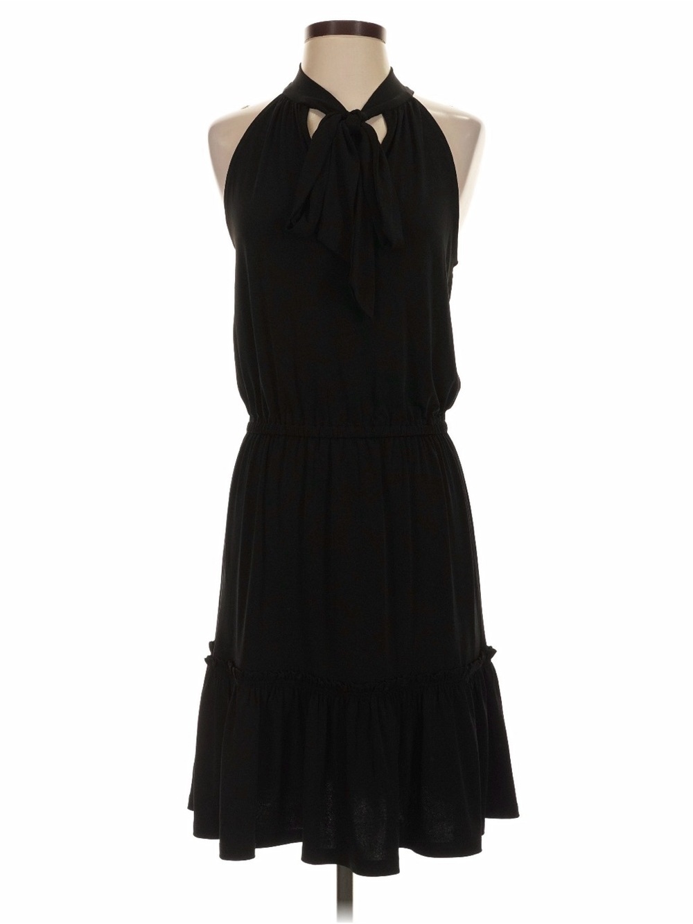 Michael Kors Black Halter Tie-Neck Mini Dress NWT